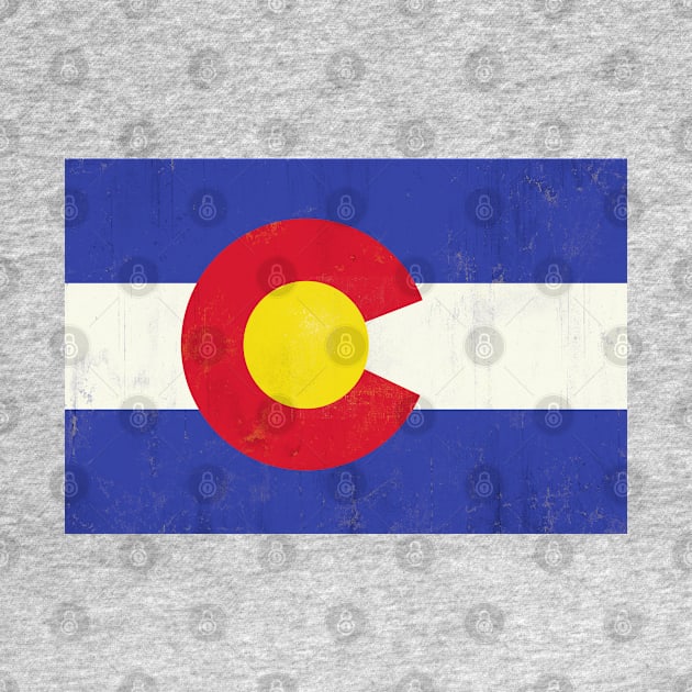 colorado flag  vintage by inkzella